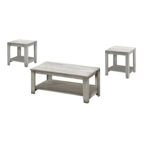 Elevate Your Space How a 3-Piece Grey Laminate Table Set Can Transform Your Living Room